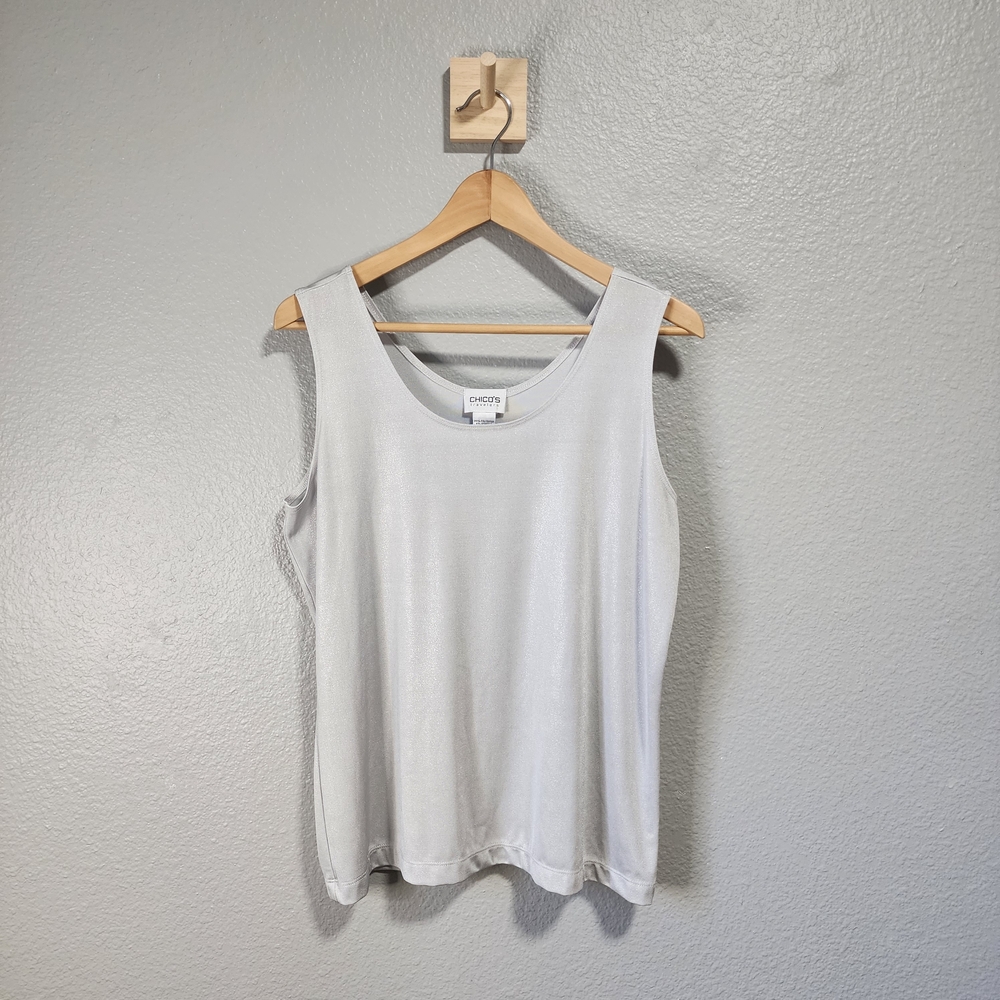 Chico's Women's Silver Tank Top